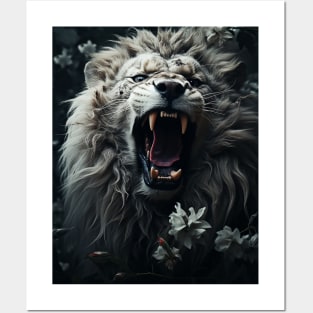 White Lion Roar Posters and Art